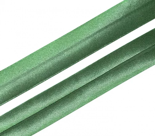 Косая бейка SAFISA атласная, 20 мм, п/э, цвет 026, темно-зеленый