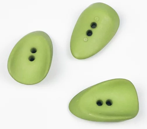 Пуговицы, Union Knopf, "Пальтовые, декоративные", матовые, 2 отв., пластик, цвет салатовый, 37 мм