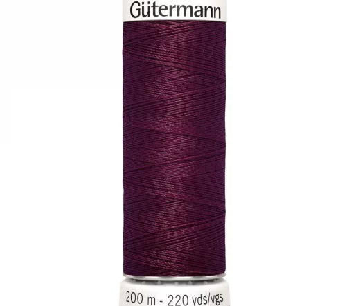 Нить Sew All для всех материалов, 200м, 100% п/э, цвет 108 слива, Gutermann 748277
