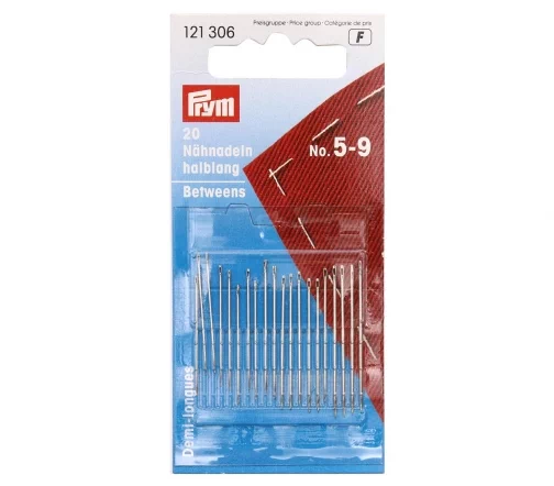 121306 Короткие иглы для шитья (сталь) 5-9 серебр.цв. Prym