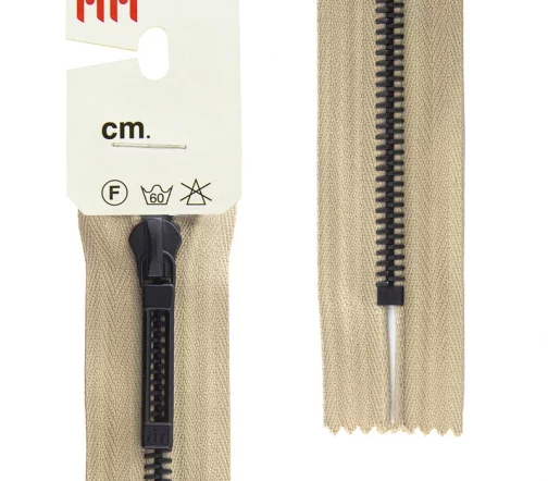 Молния RiRi "Топ" металл неразъёмная, 6мм 18см, подвеска STAB, цепь Bl, цвет 2212, бежевый