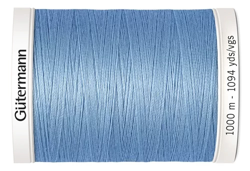 Нить Sew All для всех материалов, 1000м, 100% п/э, цвет 143 серо-голубой, Gutermann 701939