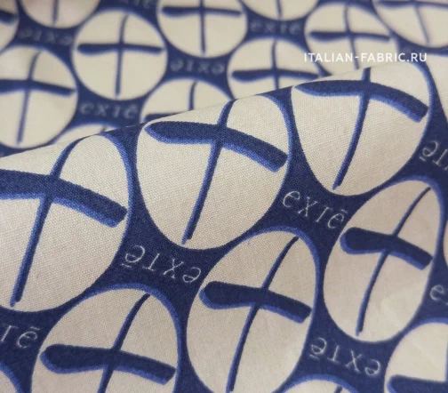 Сорочечный хлопок "Крестики в кругах", 00325