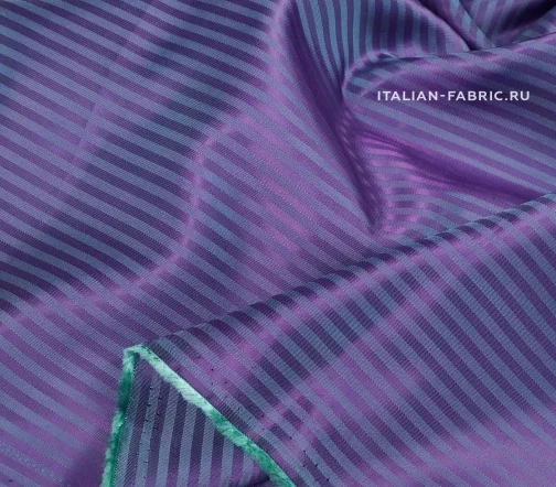Подкладочная ткань жаккард "Полоска", цвет фиолетовый/салатовый, 01894-2