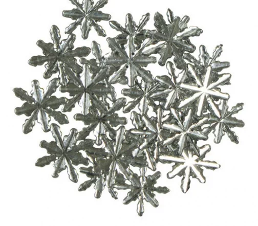 Набор  декоративных элементов Favorite Findings, "Серебрянные снежинки" 22 мм, 23 шт