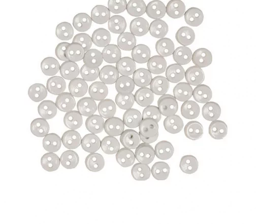 Набор пуговиц, серия Favorite Findings мини "Белые" 6 мм, 75 шт