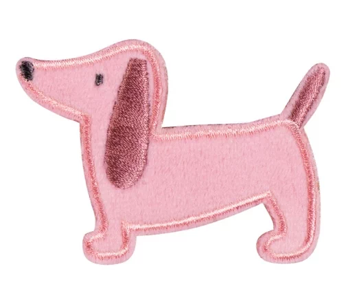 Термонаклейка HKM "Собака розовая", 6,8 х 4,8 см, 42593