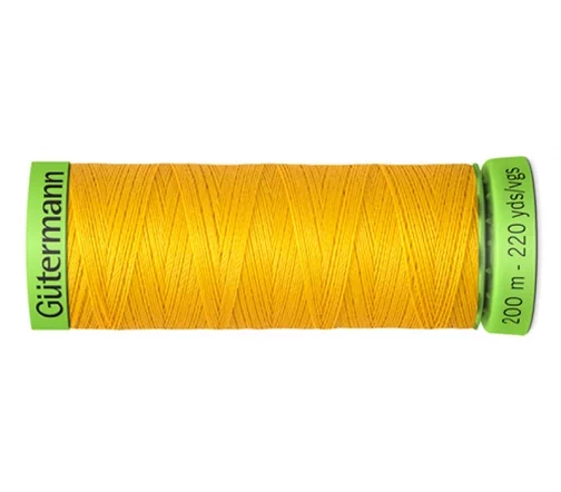 Нить Extra Fine 150 для особо деликатных тканей, 200м, 100% п/э, цв.106 т.желтый, Gutermann 744581