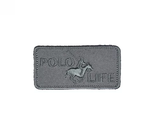Термоаппликация "Polo Life", 6 х 3 см, серый, арт. 569362.C