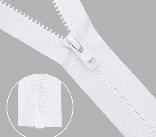 Молния ARTA "трактор" разъем. (1 зам.,Т6) -60см (2076) (A501 белый), 193-60-A501