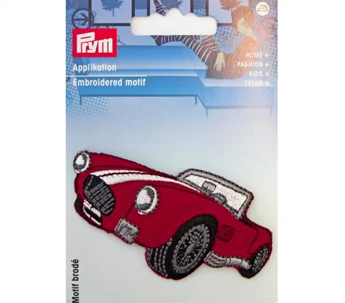 924353 Термоаппликация "Ретро автомобиль" 8х4,3 см, цвет красный, Prym