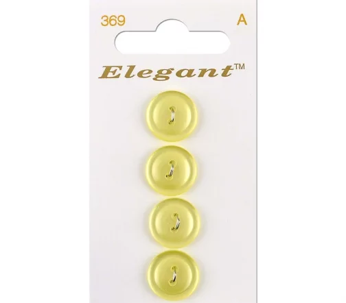 Пуговицы, Elegant, арт. 369 С, 2 отв.,13 мм, пластик, 4 шт.
