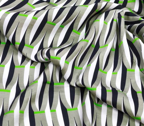 Атлас плательно-блузочный "Геометрическая абстракция", 1032510