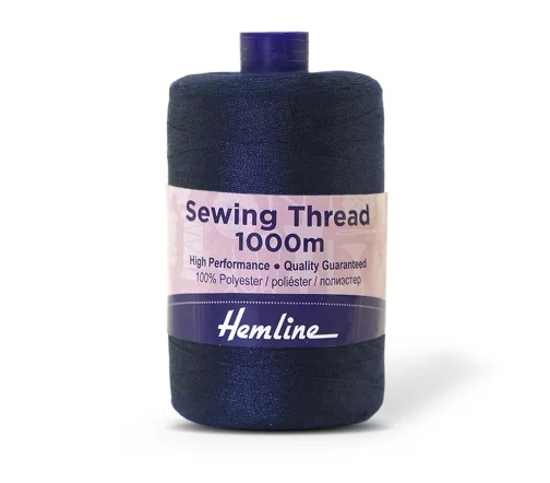 Нить универсальная 40/2, 1000м, 100% п/э, цвет 300 насыщенный синий, Hemline N4124