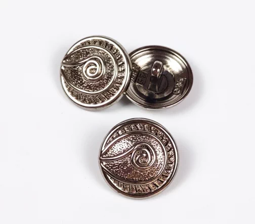 Пуговица DILL, на ножке, металл, цвет состар.серебро, 23 мм