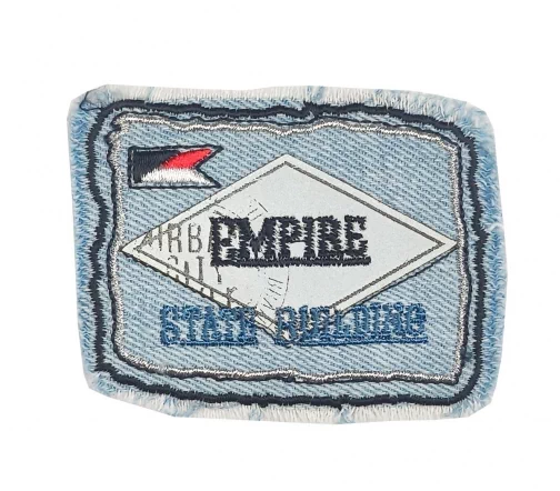 Термоаппликация "Нашивка джинс EMPIRE", светоотражающий ромб, 7,9 х 6,3 см, 35546