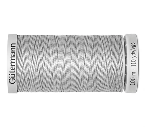 Нить Extra Strong суперкрепкая, 100м, 100% п/э, цвет 038 св.серый, Gutermann 724033