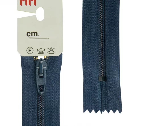 Молния Meras Rizip спираль, 18 см, неразъёмная, 4 мм, цвет 2647, темно-синий