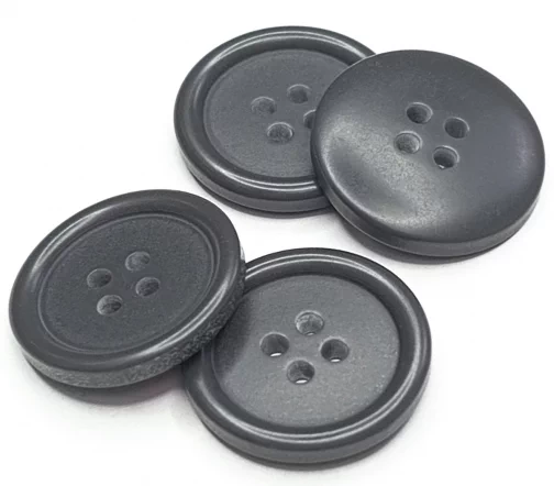 Пуговица DILL, 4 отв., пластик, цвет серый, 25 мм
