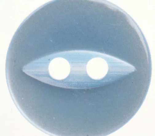Пуговицы Hemline "Basic", пластик, 2 отв., 15 мм, 8 шт., цвет голубой