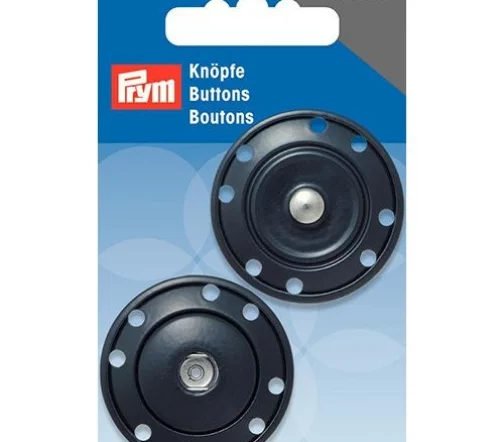 341837 Кнопка пришивная, латунь, цвет синий, 35 мм, Prym