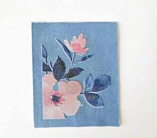 Арт аппликация клеевая "Цветок на джинсовом фоне", 10,7 x 8,8 см, 565.00.003