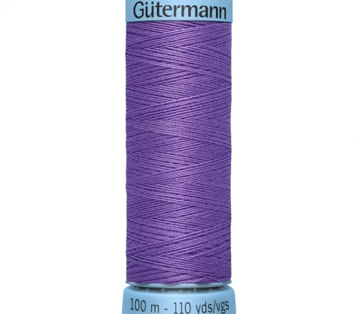 Нить Silk S303 для тонких швов, 100м, 100% шелк, цвет 391 сиреневый, Gutermann 744590