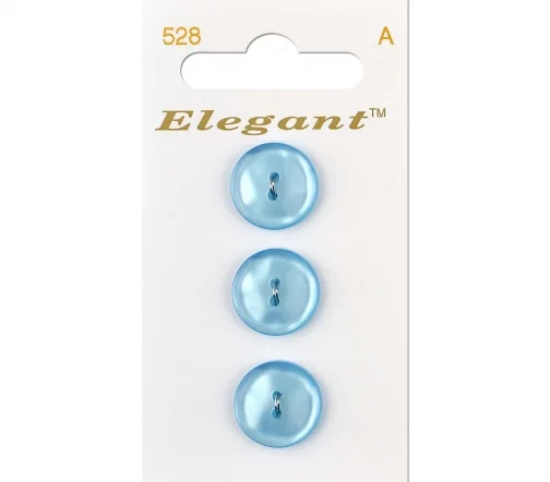 Пуговицы, Elegant, арт. 528 В, 2 отв., 16 мм, пластик, 3 шт.