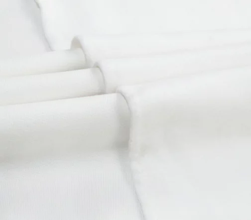 Футер с начесом однотонный, цвет белый, 1022308