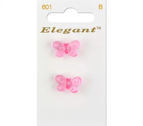Пуговицы, Elegant, арт. 601 B, на ножке, 19х10 мм, пластик, 2 шт.