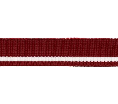 Подвяз трикотажный с полосками, 3см*1м, арт. 3AR1174-2, бордовый/белый