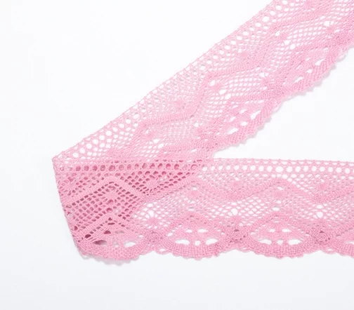 Мерсеризованное кружево IEMESA, ширина 58 мм, цвет розовый