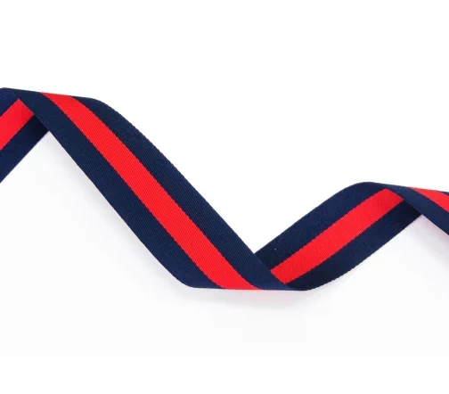 Лента лампасная, 25 мм, синий/красный