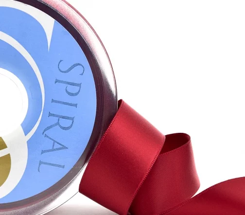 Лента атласная двусторонняя Safisa, 25 мм, цвет вишневый, 110-25мм-84