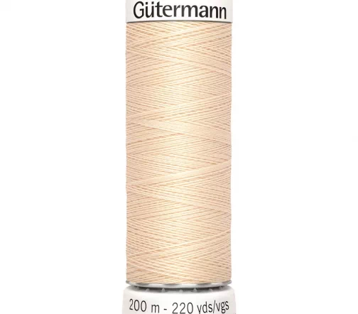 Нить Sew All для всех материалов, 200м, 100% п/э, цвет 005 кремовый, Gutermann 748277