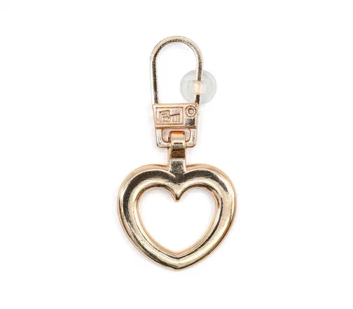 482372 Подвеска для молний "Сердце", металл, цвет золотой, Prym