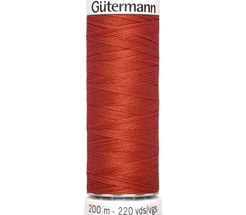 Нить Sew All для всех материалов, 200м, 100% п/э, цвет 589 кирпичный, Gutermann 748277