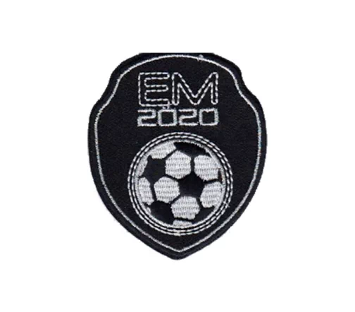 Термоаппликация Marbet "Эмблема футбол 2020", 5,3 х 7,4 см, цвет черный/серебро, 565269.A