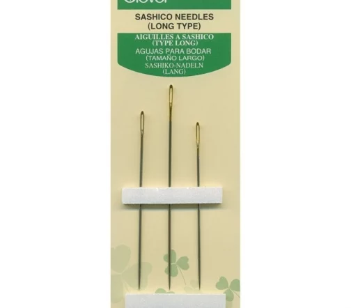 2009 Иглы для стежки "Сашико" длинные, 3 шт., Clover