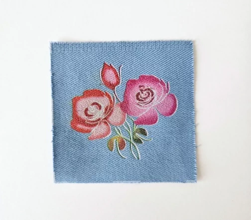 Арт аппликация клеевая "Цветы на джинсовом фоне", 8,7 x 8,7 см, 565.00.002