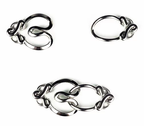 Застежка Union Knopf, 45 мм, металл, цвет серебро, 500894-045-0082