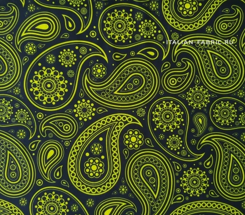 Ситец "Малые пейсли на черном", 00631-2