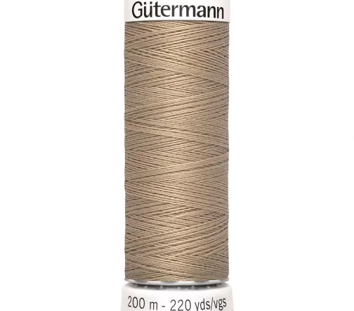 Нить Sew All для всех материалов, 200м, 100% п/э, цвет 215 т.кремово-бежевый, Gutermann 748277