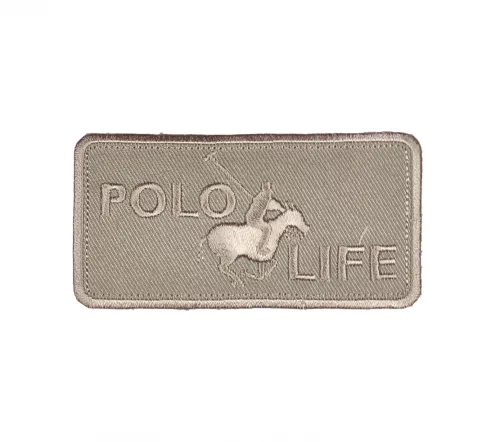 Термоаппликация "Polo Life", 4,5 х 8,8 см, бежевый, арт. 569363.E