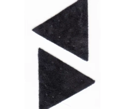 Заплатка HKM "Треугольник" искусственная замша, 2 шт., цвет черный, 3,5х3 см
