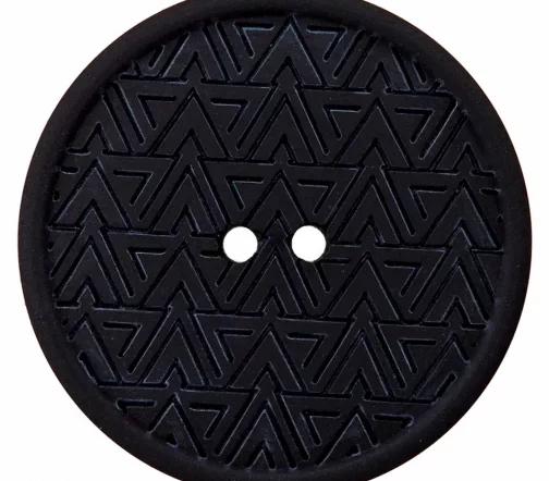 Пуговица, Union Knopf, 2 отв., конопля/пластик, цв.черный, 28мм, 453503-028-0080