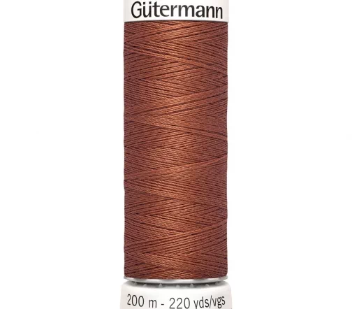 Нить Sew All для всех материалов, 200м, 100% п/э, цвет 847 медно-коричневый, Gutermann 748277