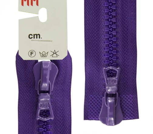 Молния Riri трактор разъёмная, 2 замка, 8мм, 80см, цвет 2507, ярко-фиолетовый