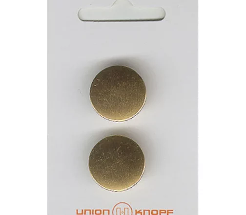 Пуговицы, Union Knopf, на ножке, металл, цв. золото, 20 мм, 2 шт., 81034