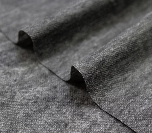 Флизелин клеевой низкотемпературный, для кожи и меха, 50 г/м2, цвет графит, 8540L-G